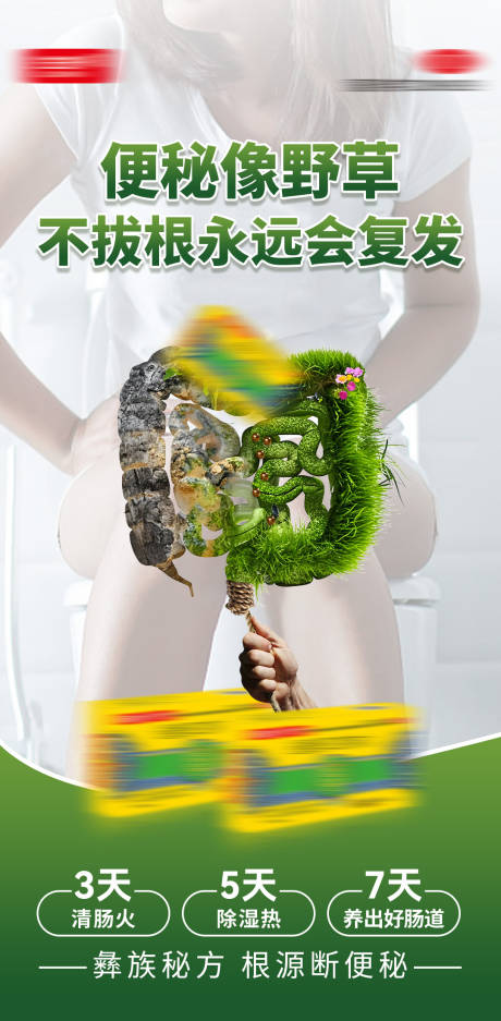 便秘肠道产品海报