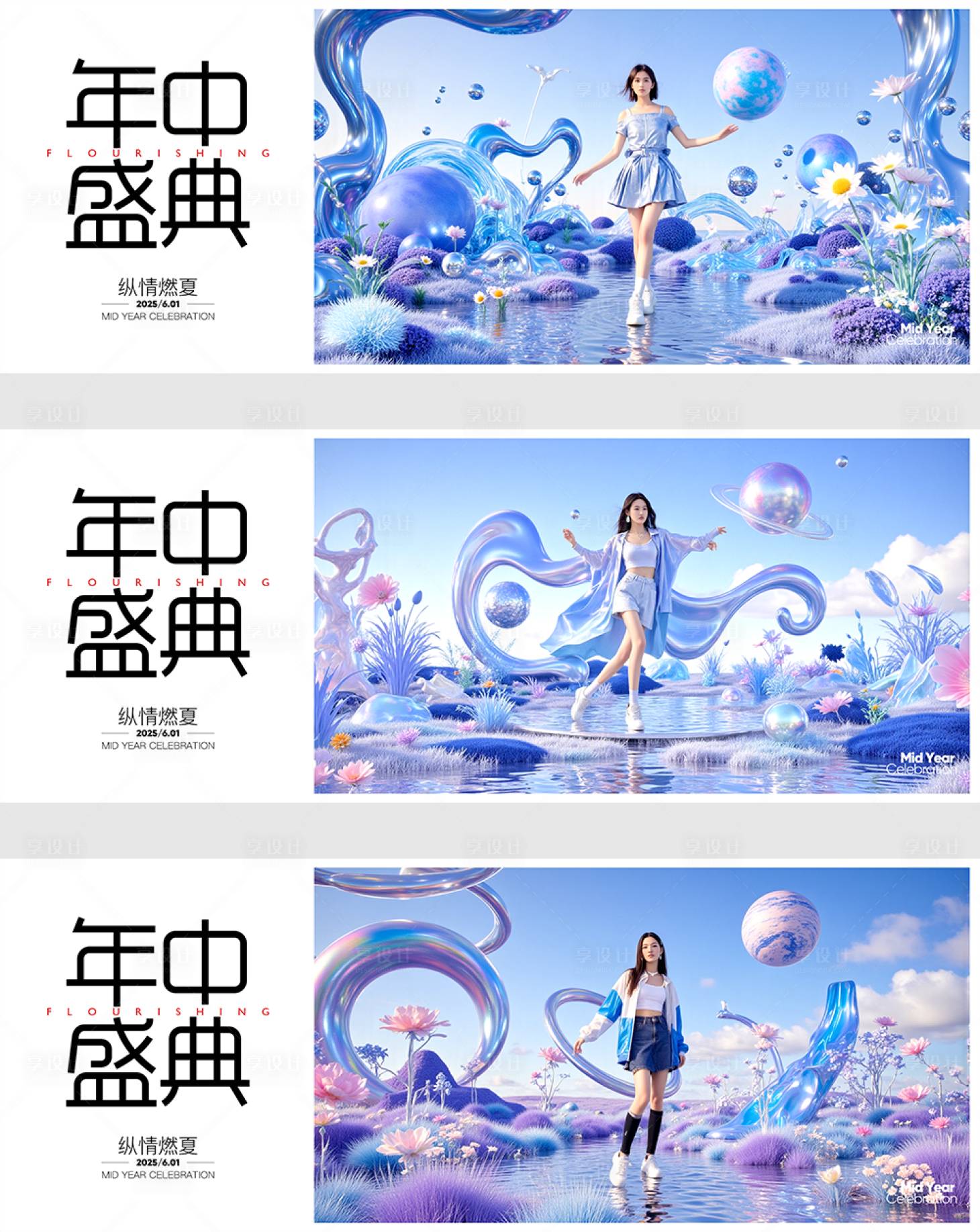 源文件下载【享设计】搜索编号：41710031430438209【医美年中盛典活动主画面】