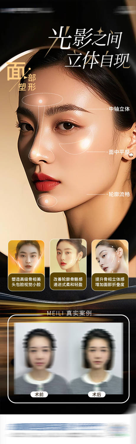 源文件下载【享设计】搜索编号：98660031293602959【面部轮廓塑形海报】