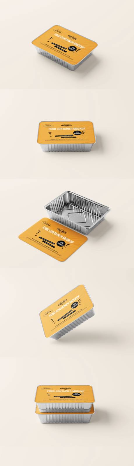 外卖配送食品铝制包装样机