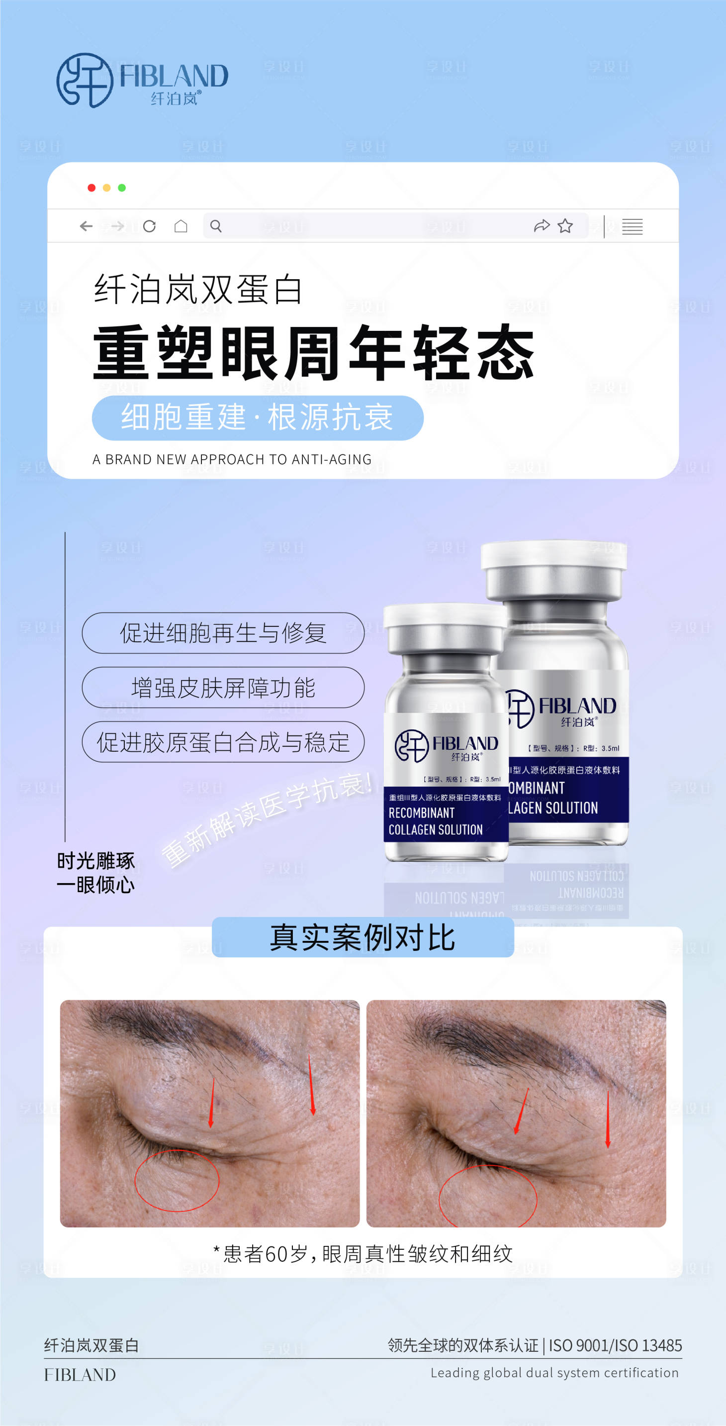 源文件下载【享设计】搜索编号：25630031217707955【纤泊岚胶原蛋白案例对比海报】