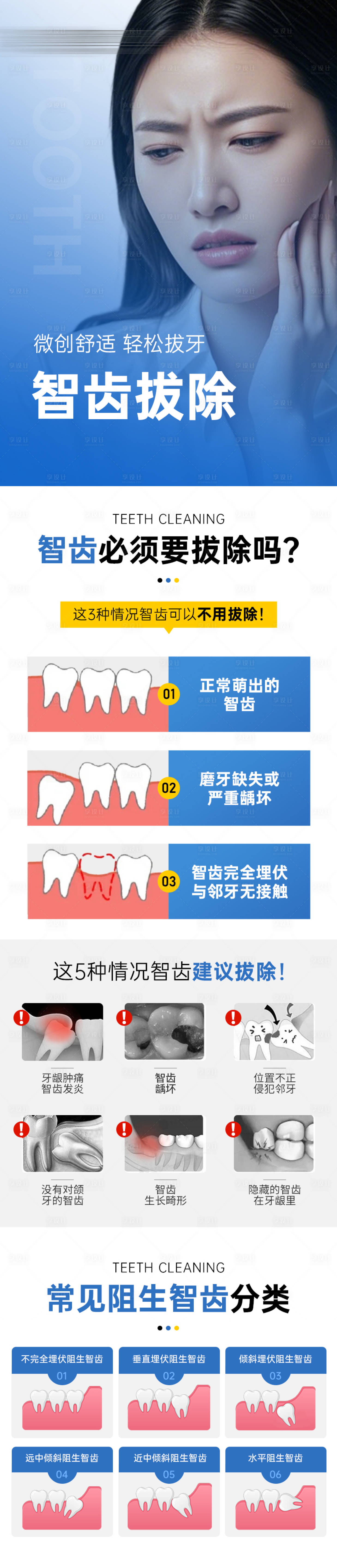 源文件下载【享设计】搜索编号：89420031127234219【智齿拔除长图】
