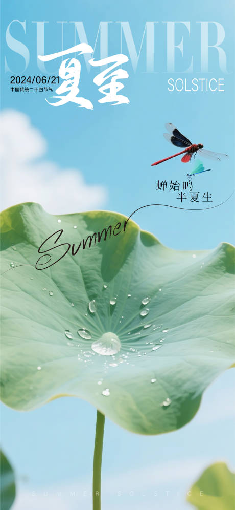 源文件下载【夏至节气海报】编号：69950031441972070