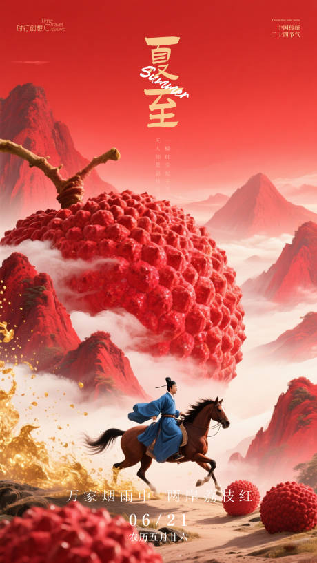 源文件下载【享设计】搜索编号：65170031417894198【夏至荔枝节气海报】