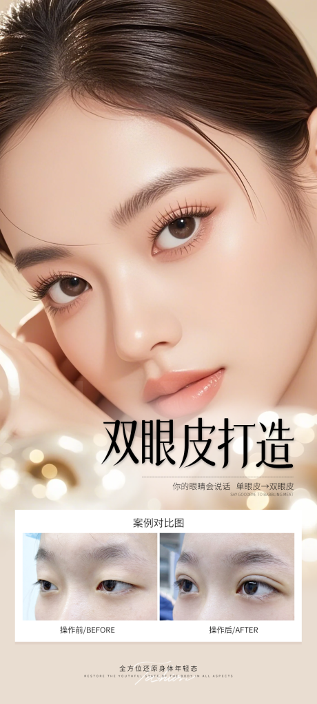 源文件下载【双眼皮打造案例海报】编号：50990031493069947