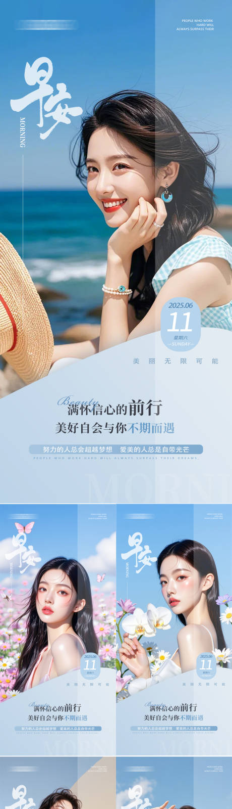 源文件下載【美業早安日簽海報】編號：89160031279244074