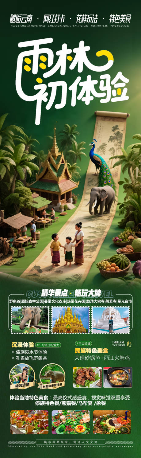 源文件下载【西双版纳云南旅游海报 】编号：64050031389372334