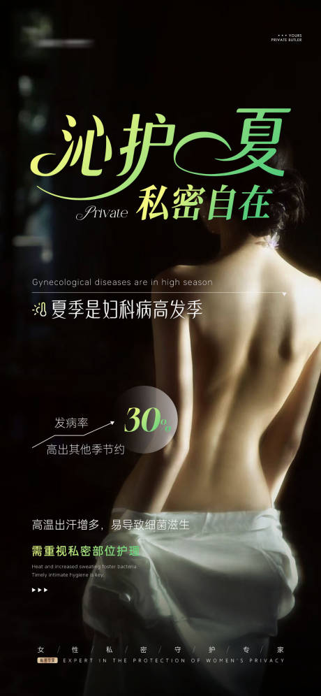 源文件下載【享設計】搜索編號：30970031339337317【夏日私密養護海報】