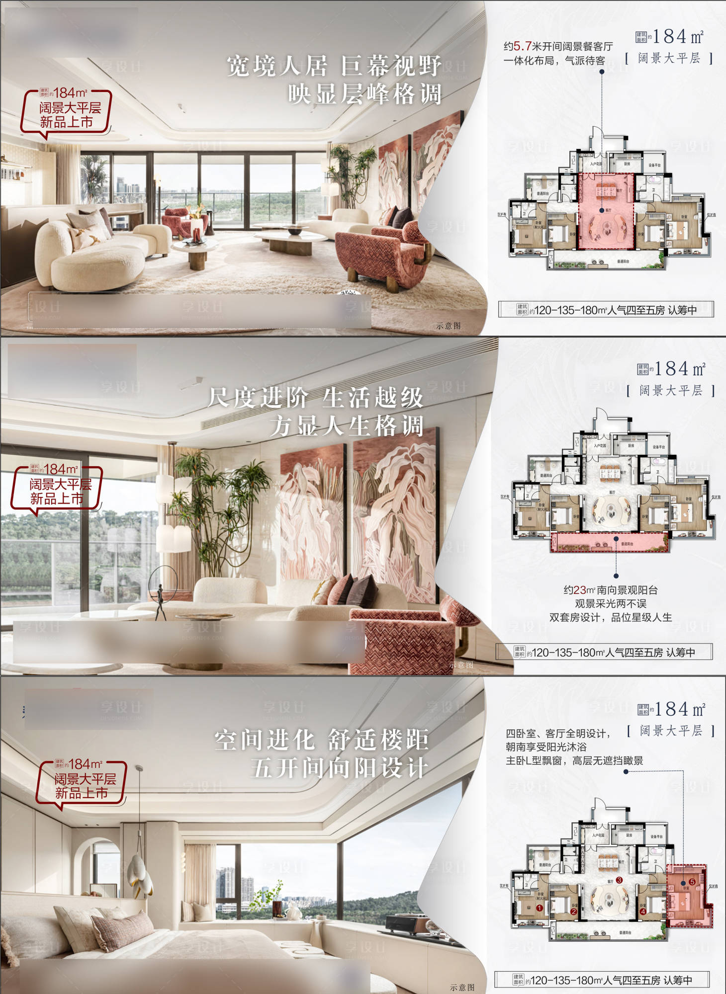 源文件下载【享设计】搜索编号：22950031496027032【地产户型价值点海报】