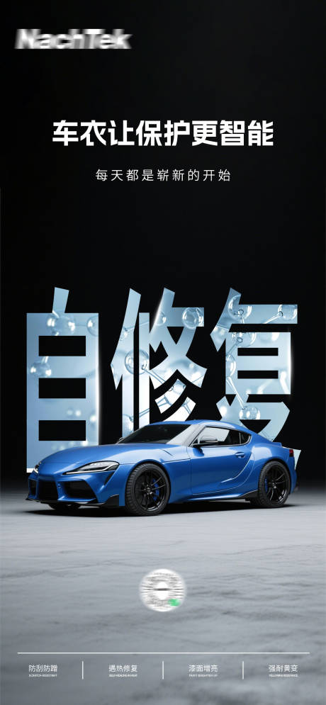 源文件下载【汽车隐形车衣海报】编号：18710031429738017