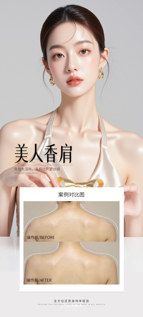源文件下载【医美美人香肩案例海报】编号：43450031407974737