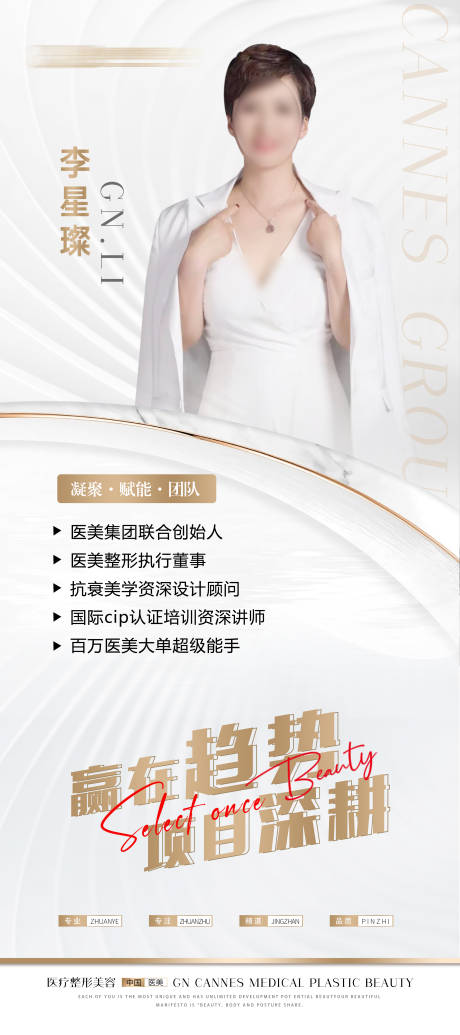 源文件下载【医疗美容大咖简介展架】编号：40360031575614161