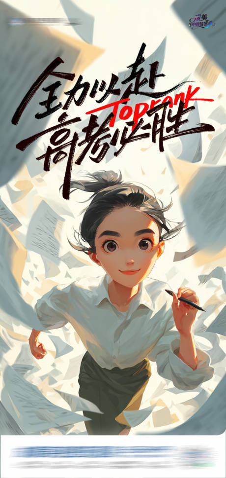 源文件下載【高考全力以赴高考必勝創意海報】編號：81820031201288504