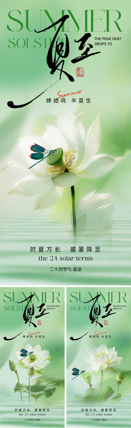 源文件下载【夏至荷花海报】编号：59060031227123424