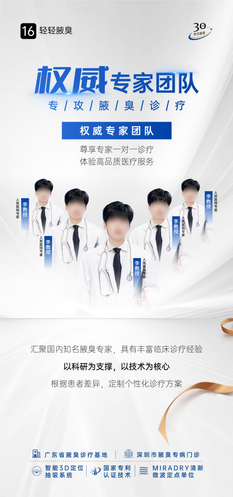 源文件下載【享設計】搜索編號：77230031593636689【腋臭醫生專家團隊介紹海報】