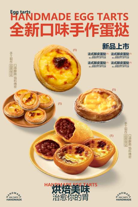源文件下载【蛋挞美食促销海报】编号：66310031207071935