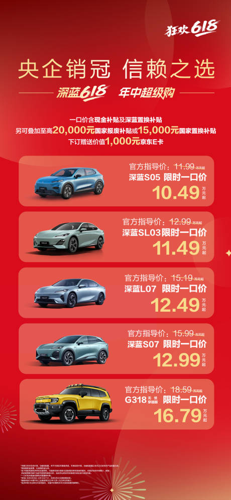 源文件下载【汽车618政策一口价海报】编号：52450031158069206