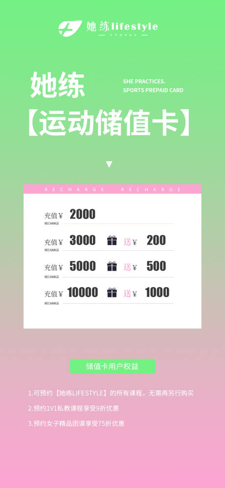 源文件下载【享设计】搜索编号：81390031466353250【健身房充值优惠海报】