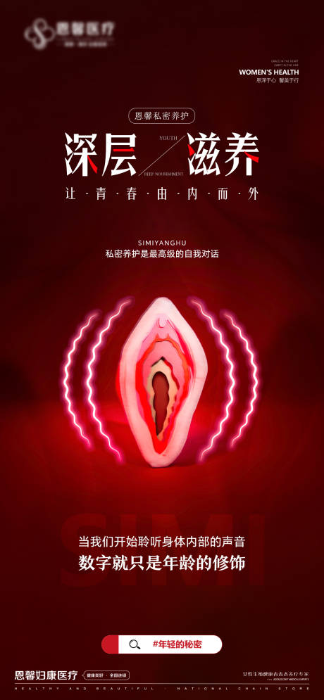 源文件下载【享设计】搜索编号：87490031180583492【医美私密深层滋养海报】