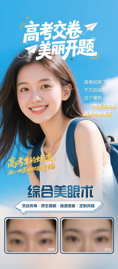 源文件下载【高考眼睛整形宣传海报】编号：95960031328875668