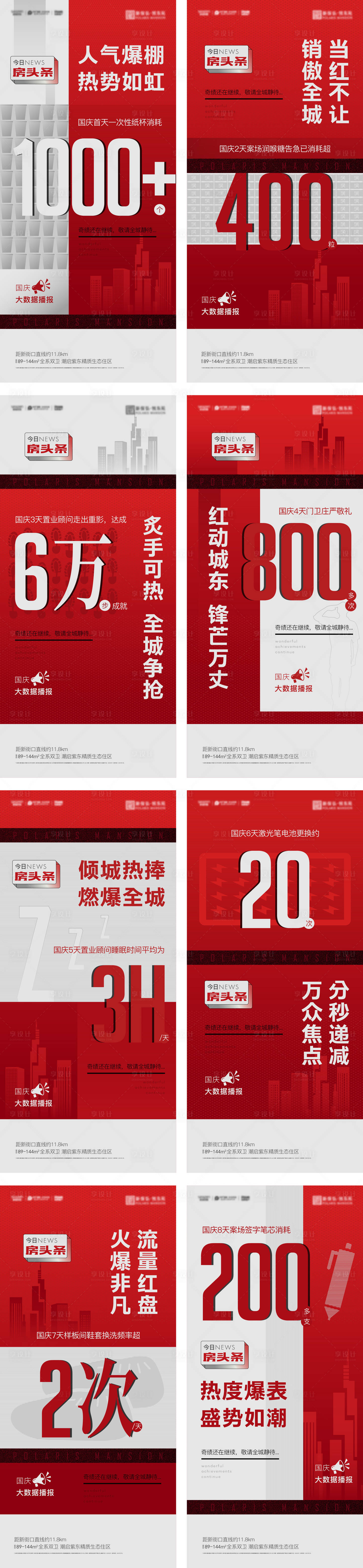源文件下載【享設(shè)計】搜索編號：65560031159838351【地產(chǎn)熱銷數(shù)據(jù)價值點系列海報】