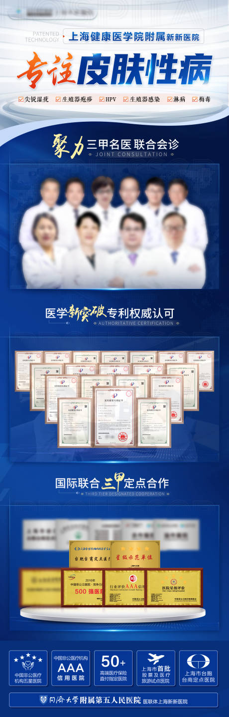 皮肤性病医院品牌海报