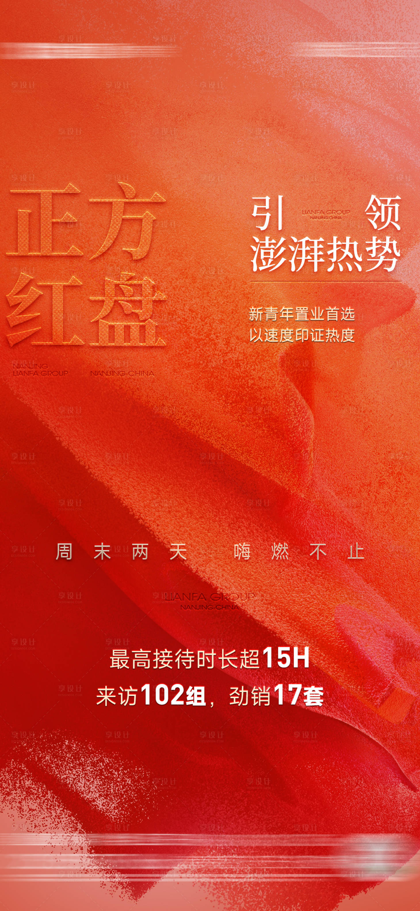 源文件下载【享设计】搜索编号：65400031453061409【地产质感热销数据海报】