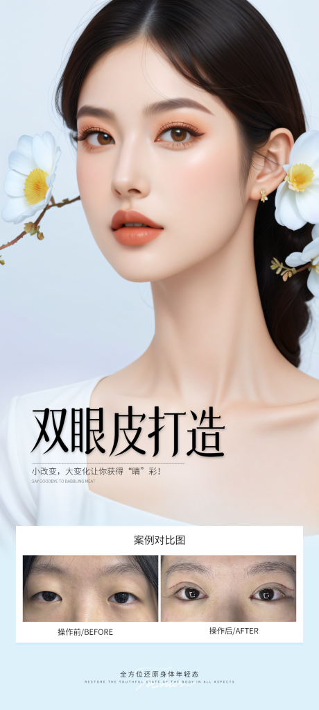 源文件下载【享设计】搜索编号：99040031548944721【双眼皮打造案例海报】