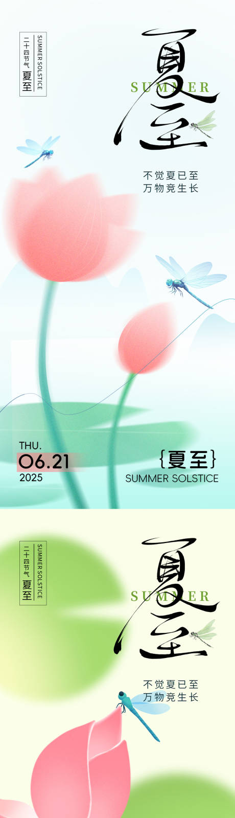源文件下载【夏至节气清新荷叶】编号：59080031115478920