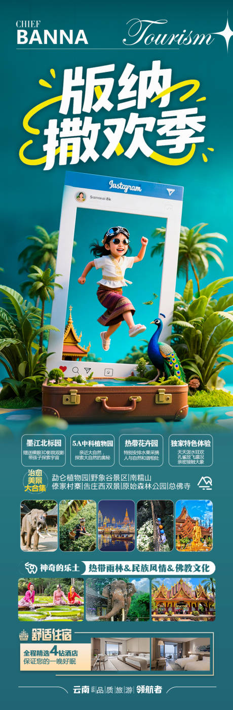 源文件下載【西雙版納版納旅游親子夏令營海報云南】編號：79260031327905278