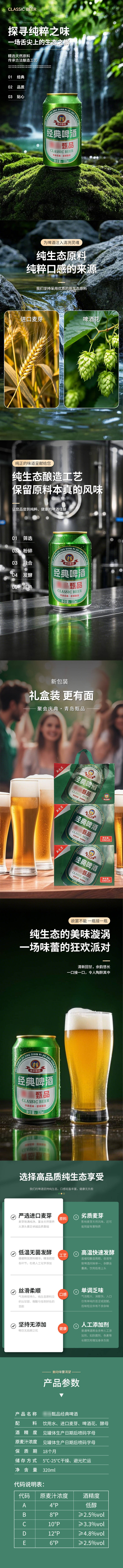 源文件下载【享设计】搜索编号：13350031219599861【经典易拉罐装啤酒详情页】