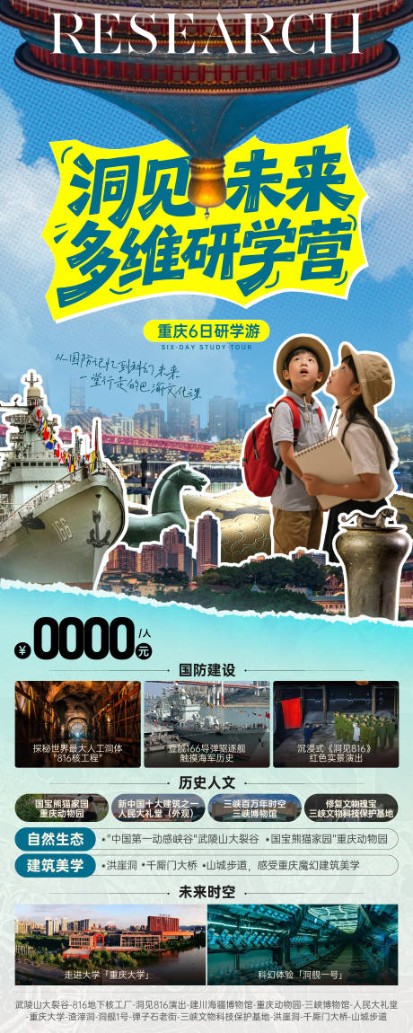 源文件下載【洞見(jiàn)未來(lái)少兒研學(xué)海報(bào)】編號(hào)：90200031318014513