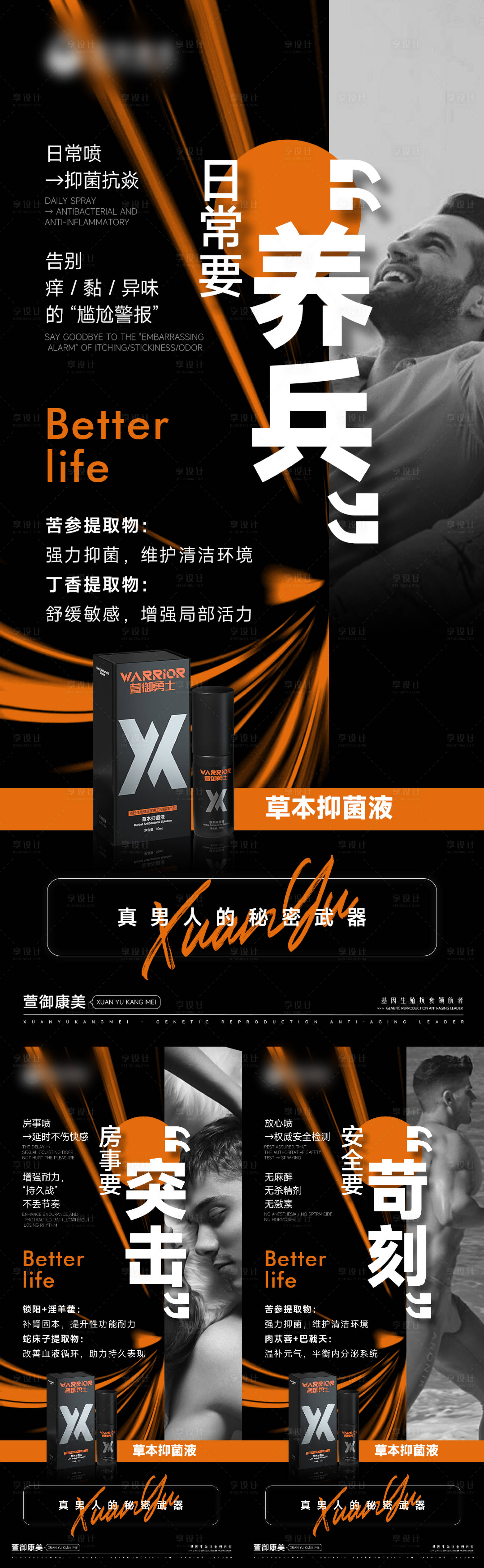 源文件下载【享设计】搜索编号：24910031336624501【男性私护保健品海报】
