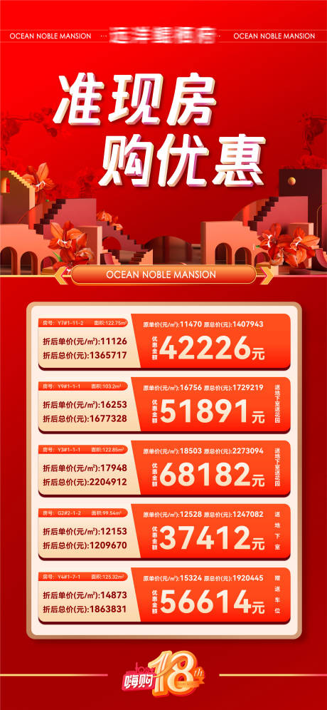源文件下載【房地產周年慶準現房優惠房源信息海報】編號：83110031662959857