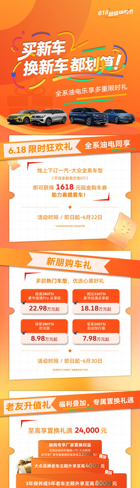 源文件下载【汽车618促销长图】编号：80870031265121963