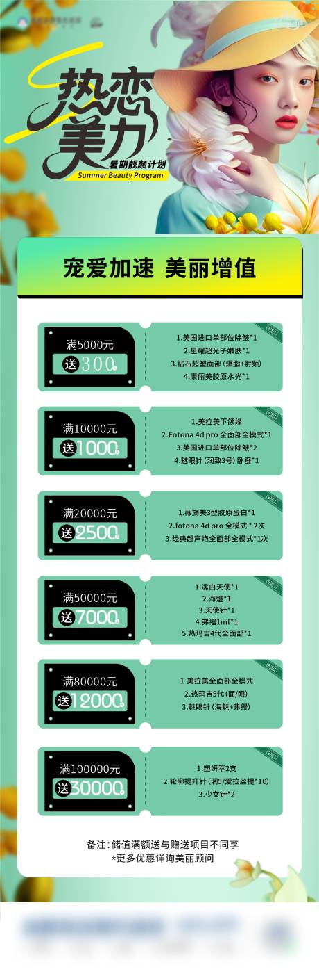 医美暑期活动海报