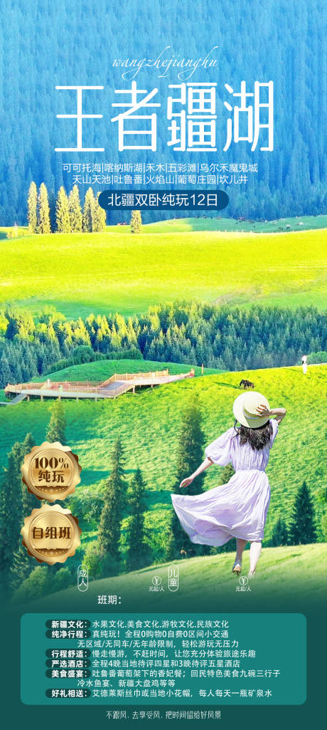 王者疆湖旅游海报