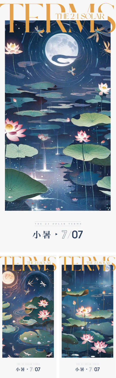 源文件下载【小暑节气海报】编号：84940031573738728