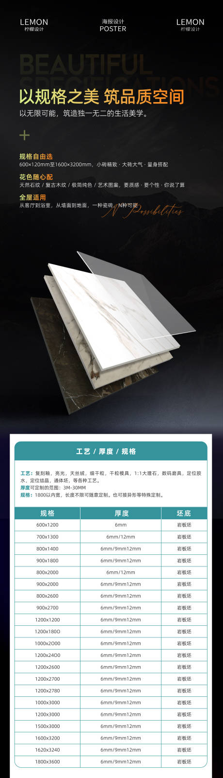 瓷砖规格长图