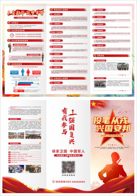 源文件下載【入伍征兵折頁】編號：66520031422766231