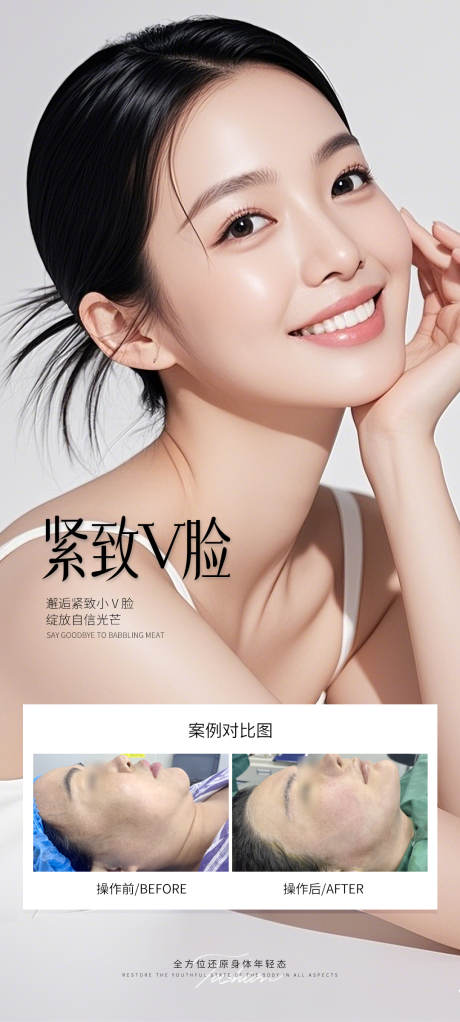 源文件下载【医美V脸案例海报】编号：93180031259755679