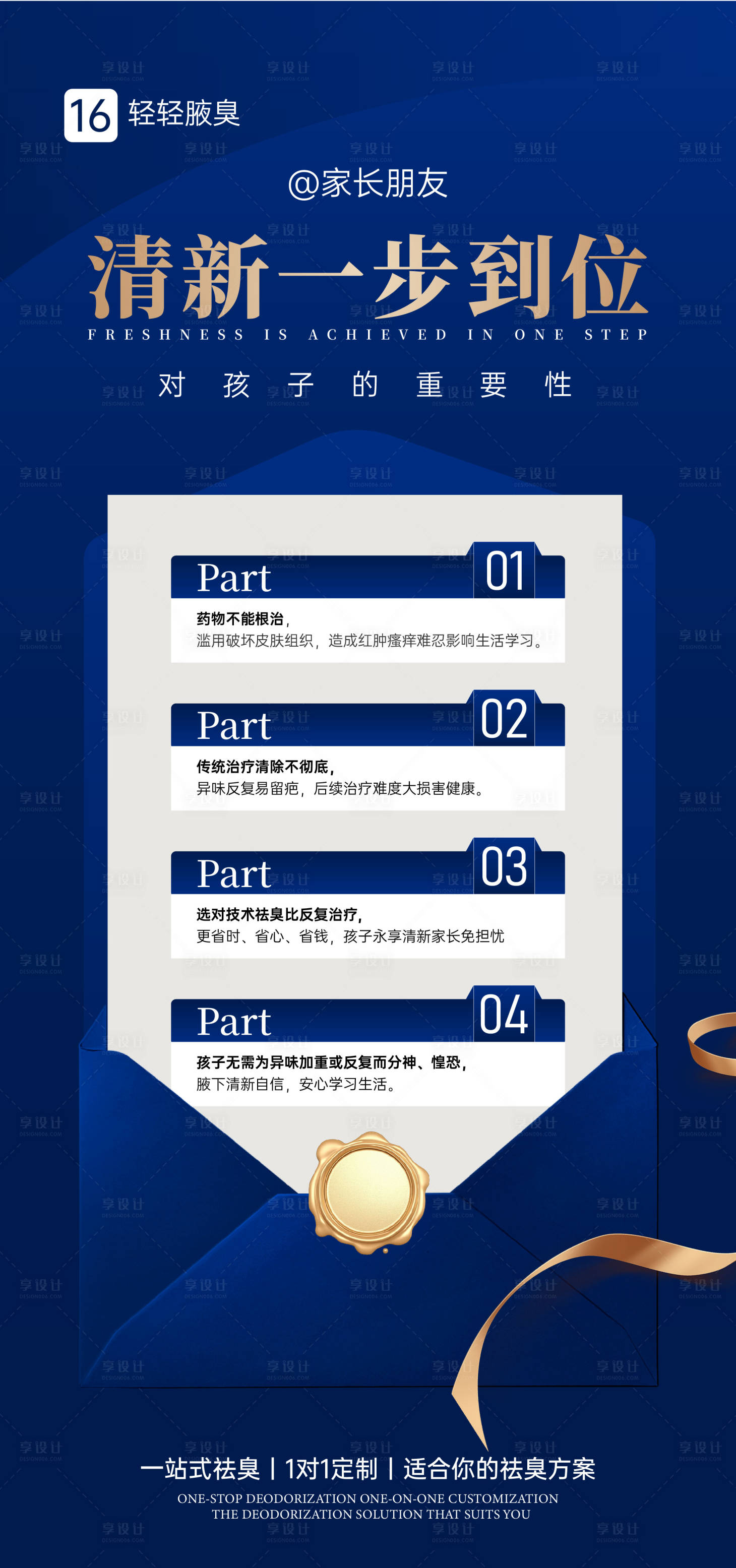 源文件下载【享设计】搜索编号：81820031354758332【致家长信腋臭青少年治疗重要性】