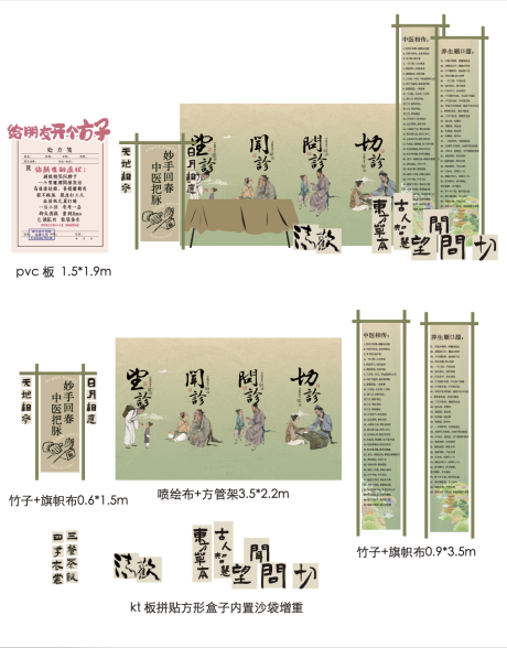 源文件下载【中药把脉摊位堆头美陈】编号：73960031316282719