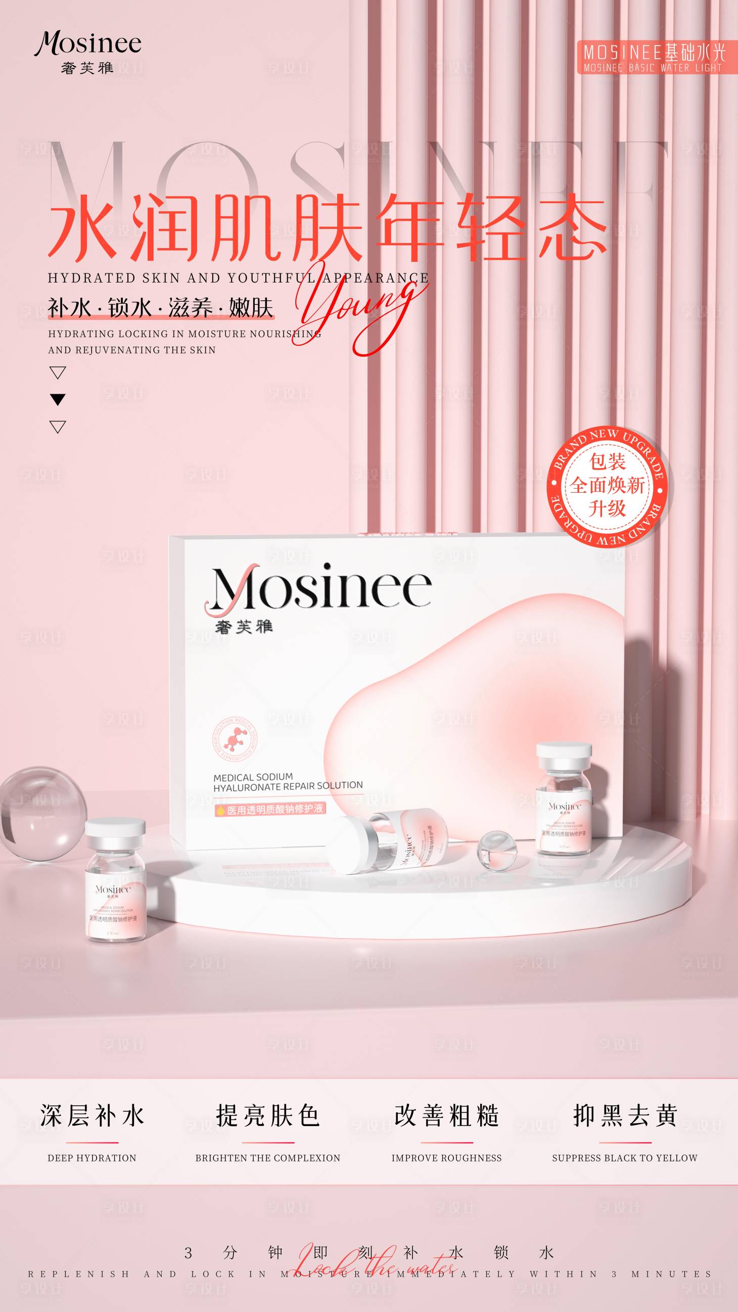 源文件下載【享設計】搜索編號：68540031633771375【醫美產品功效宣傳海報】