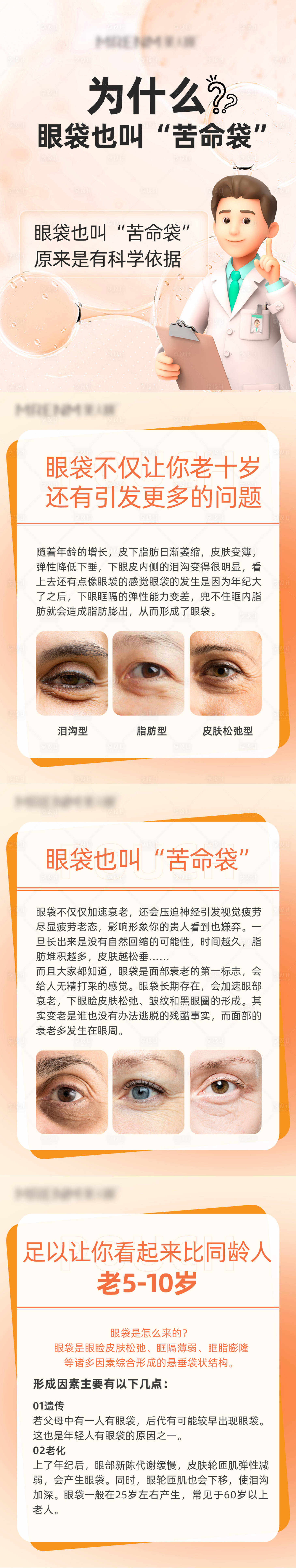 源文件下載【享設計】搜索編號：10980031449329495【眼袋危害科普海報】