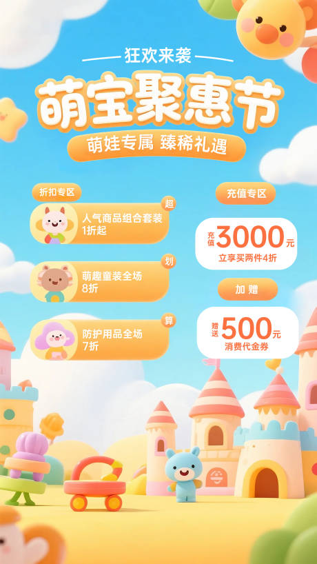 儿童商品促销海报