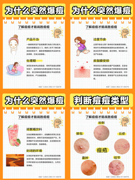 源文件下載【享設(shè)計】搜索編號：16460031548602137【醫(yī)美痘痘肌科普】