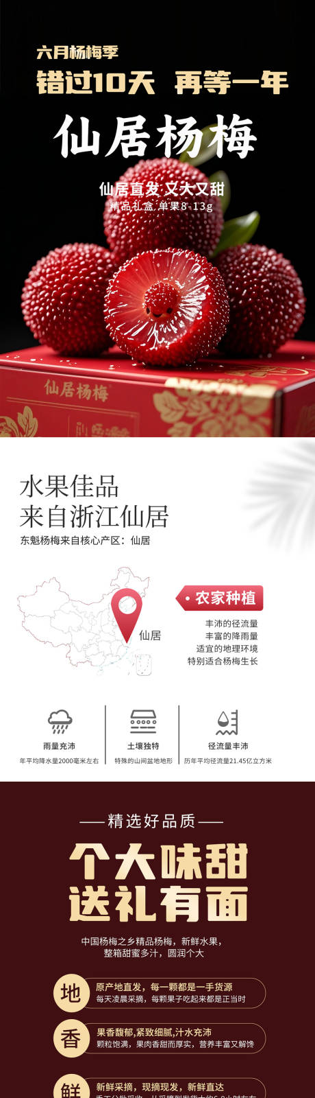 源文件下载【享设计】搜索编号：97670031440616489【杨梅电商详情页】