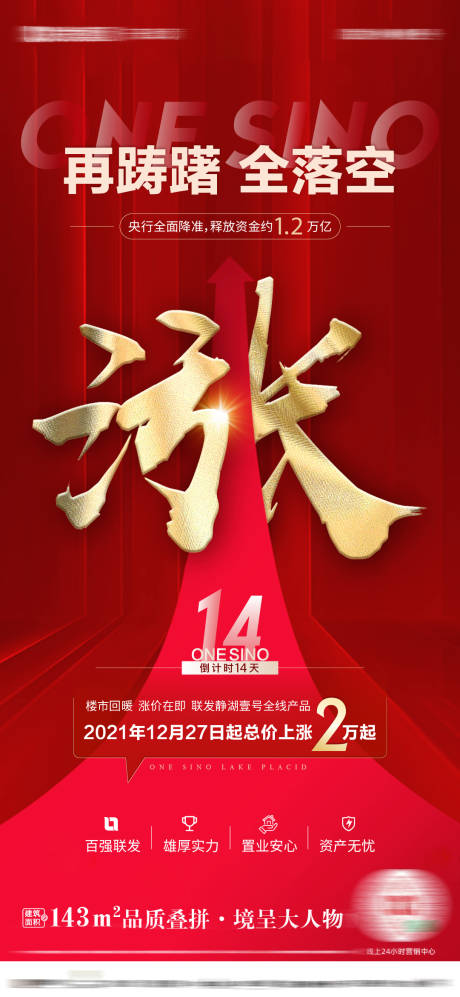 源文件下載【地產紅金漲價海報】編號：26400032201403805