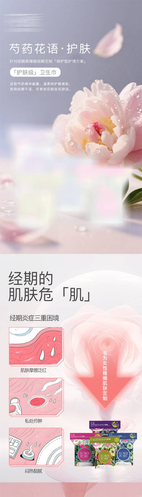 源文件下载【女性经期护理护肤卫生巾电商详情页】编号：80740031711377626